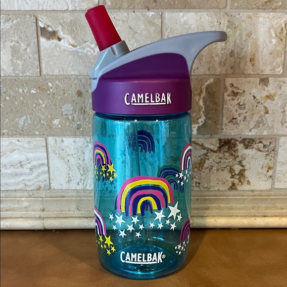 CamelBak Purple and Blue Glitter Kids' Bottle with Rainbow Stars; Used - Picture 1 of 3